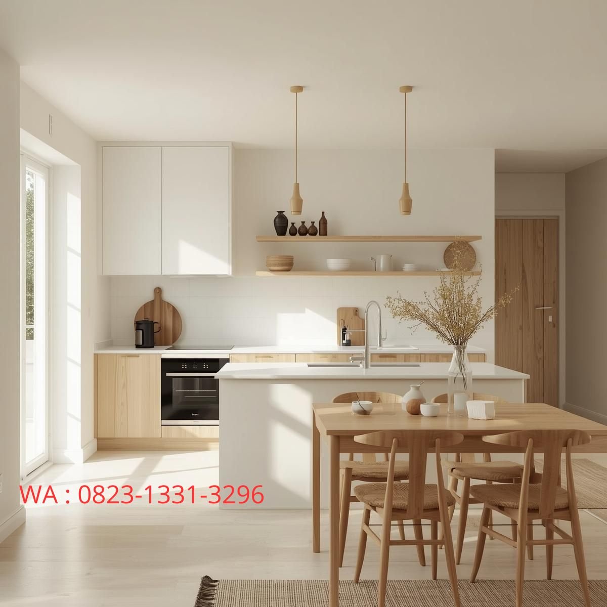 DAPUR MINIMALIS GAYA SKANDINAVIA