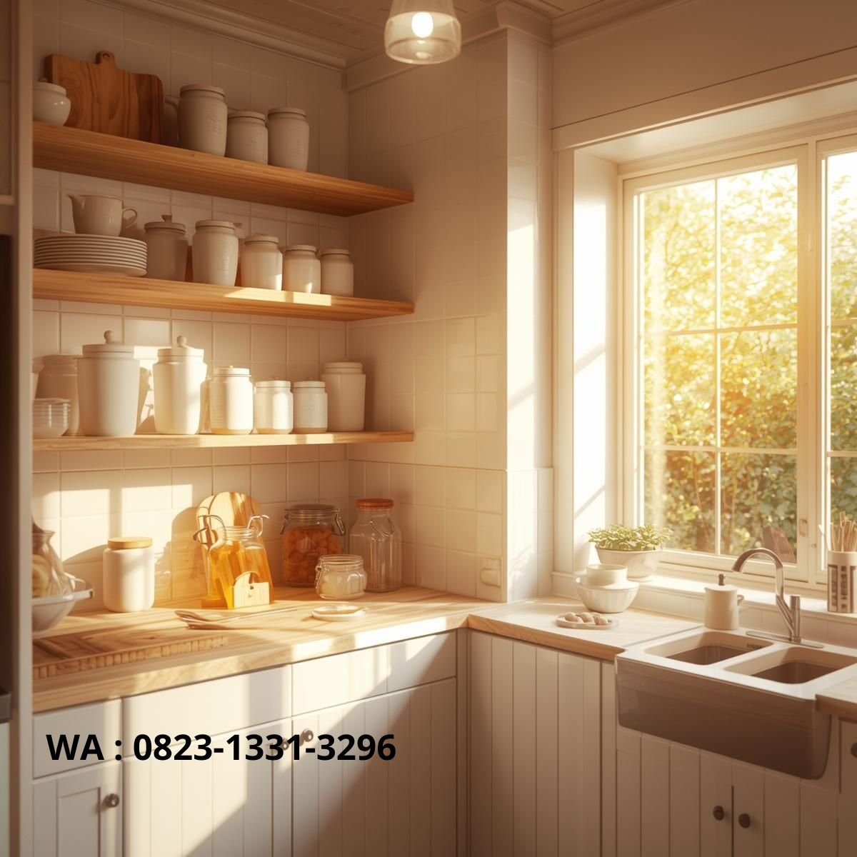 desain dapur cantik fungsional untuk bisnis