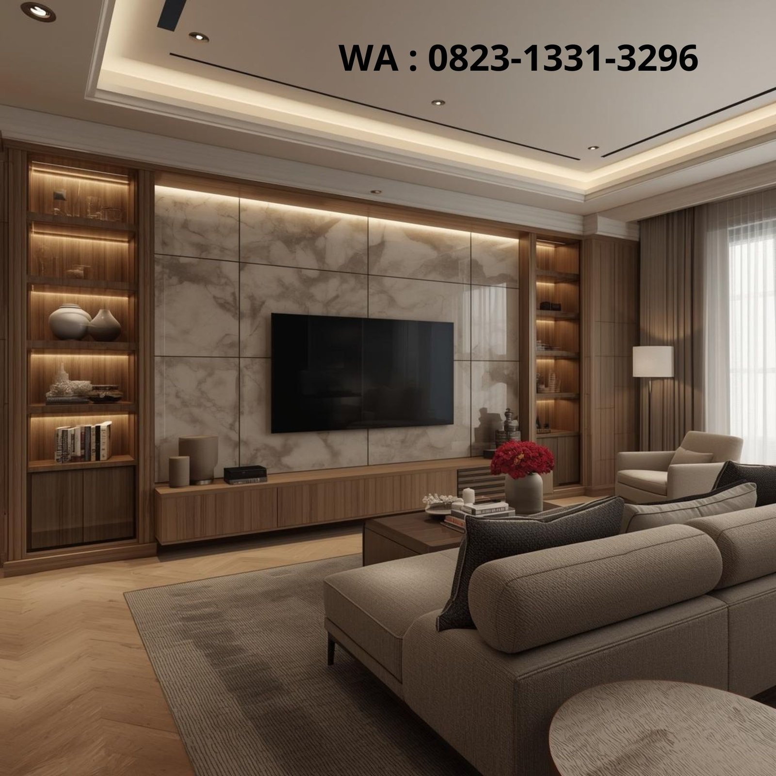 DESAIN LUXURY MODERN LIVING ROOM