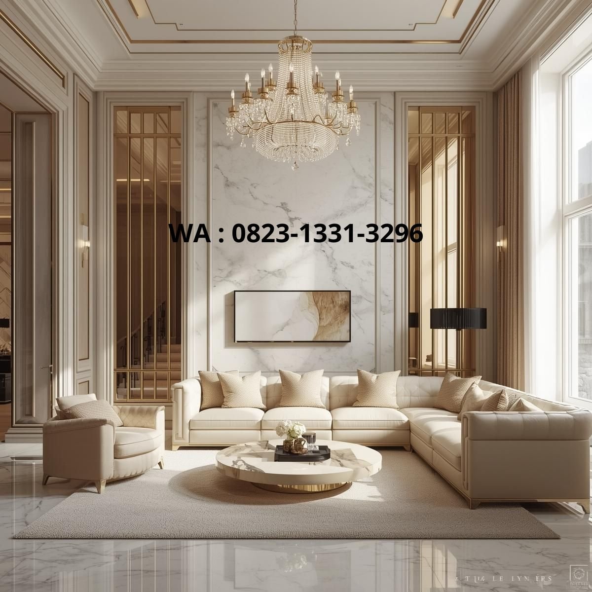 DESAIN RUANG KELUARGA MODERN LUXURY