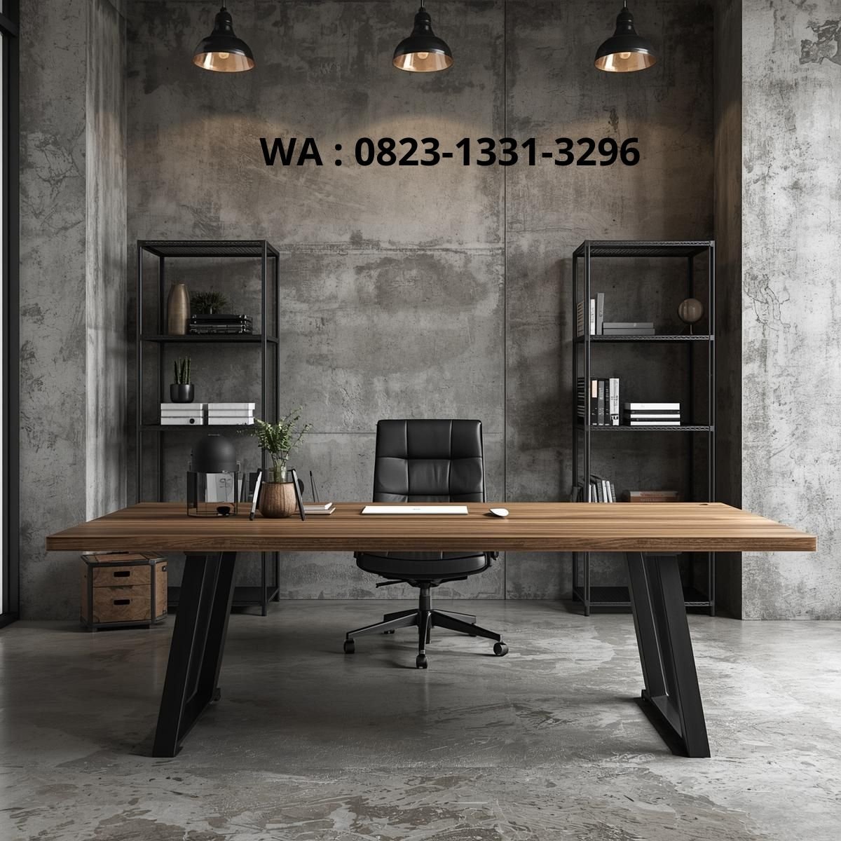 DESAIN RUANG KERJA BERNUANSA WARNA HITAM AESTHETIC