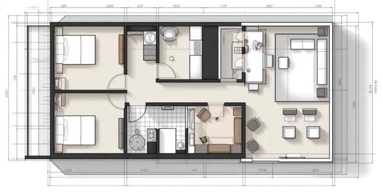 Denah Desain Interior Rumah Minimalis