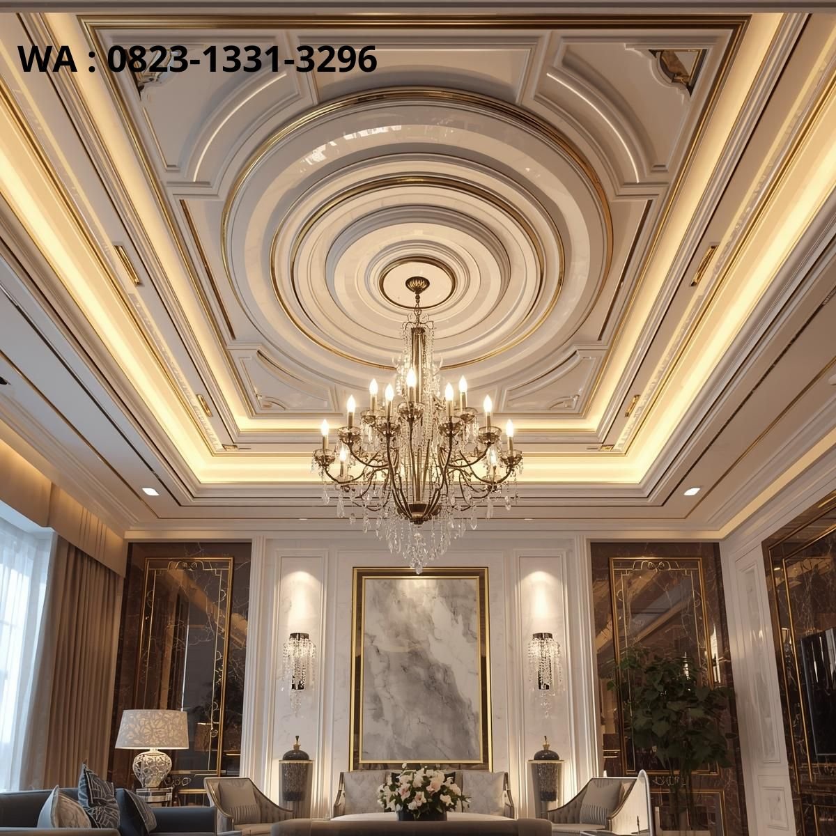 desain plafon ruang tamu minimalis