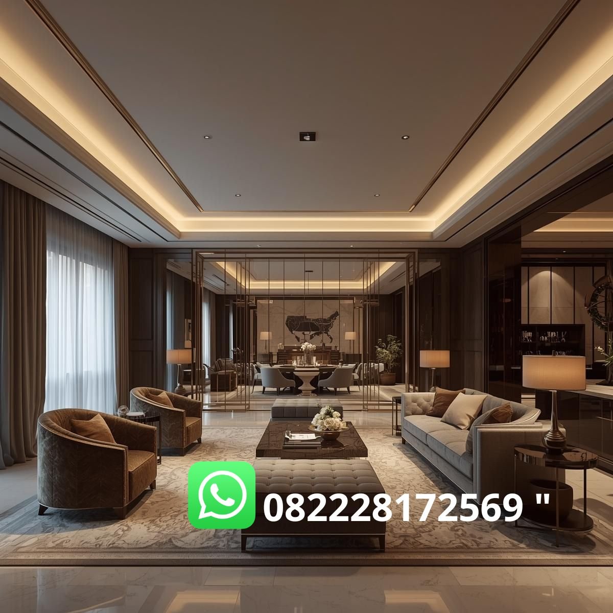 Desain minimalis mewah untuk apartemen