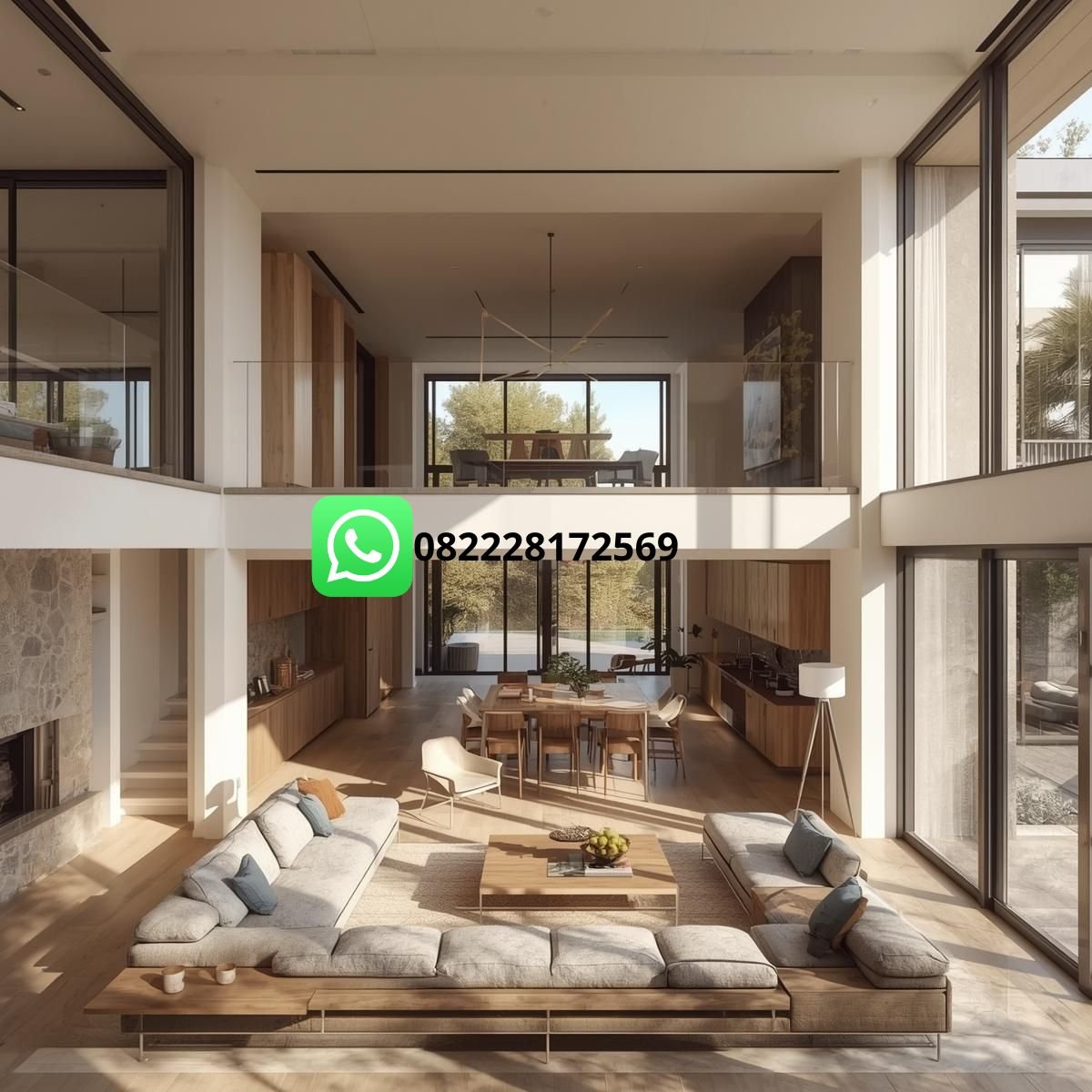 Desain rumah dua lantai modern