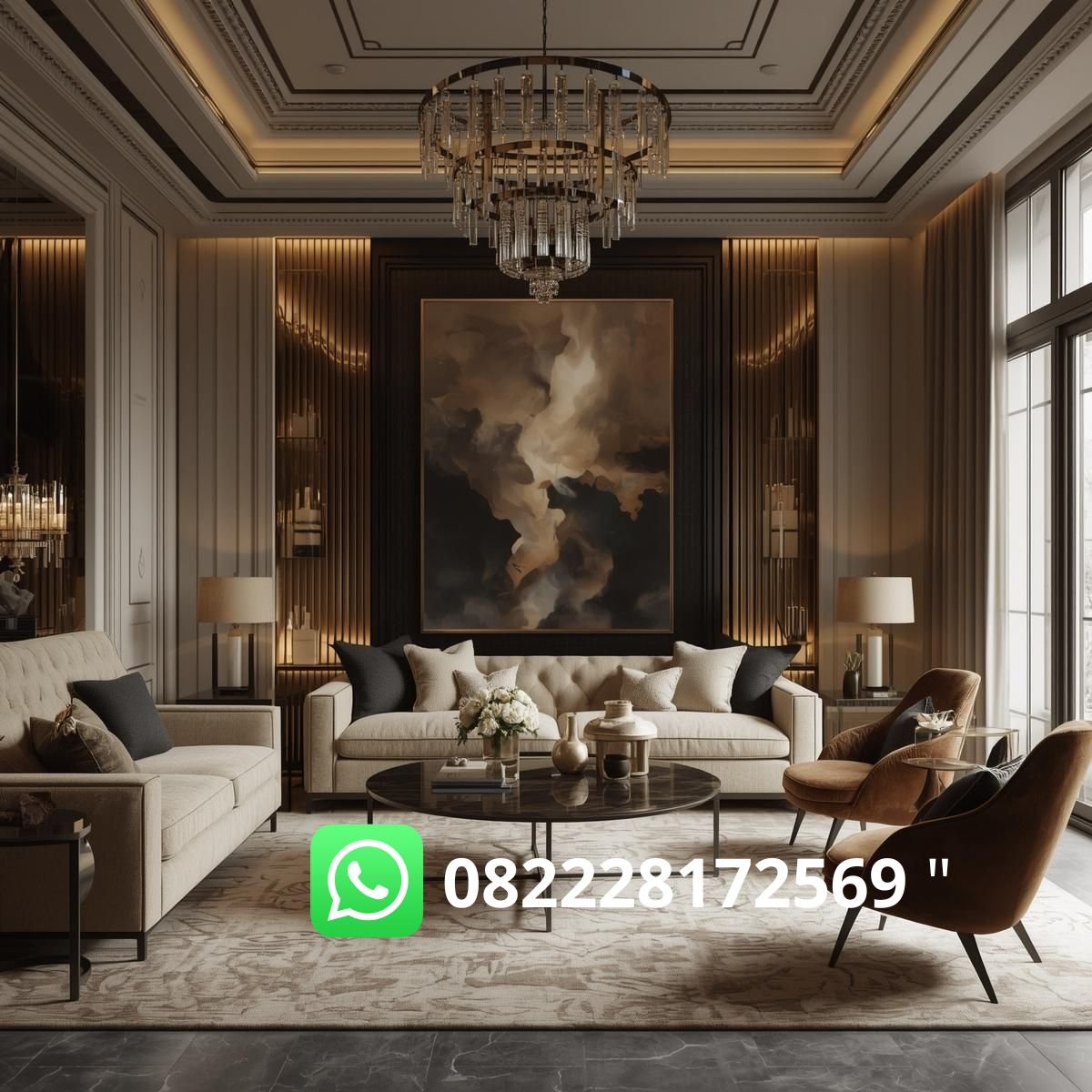 Apartemen mewah dengan pencahayaan alami