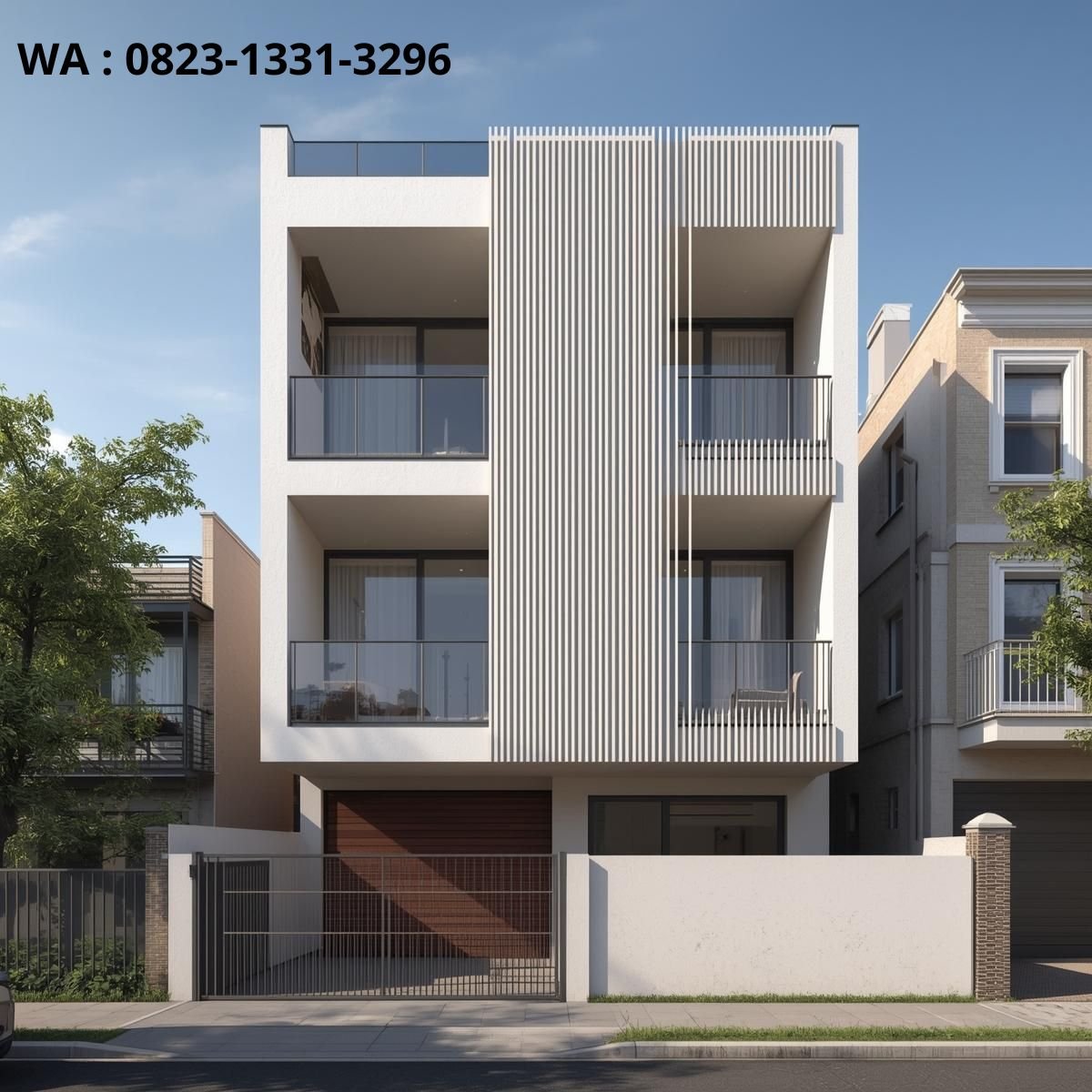 DESAIN RUMAH 3 LANTAI LAHAN SEMPIT