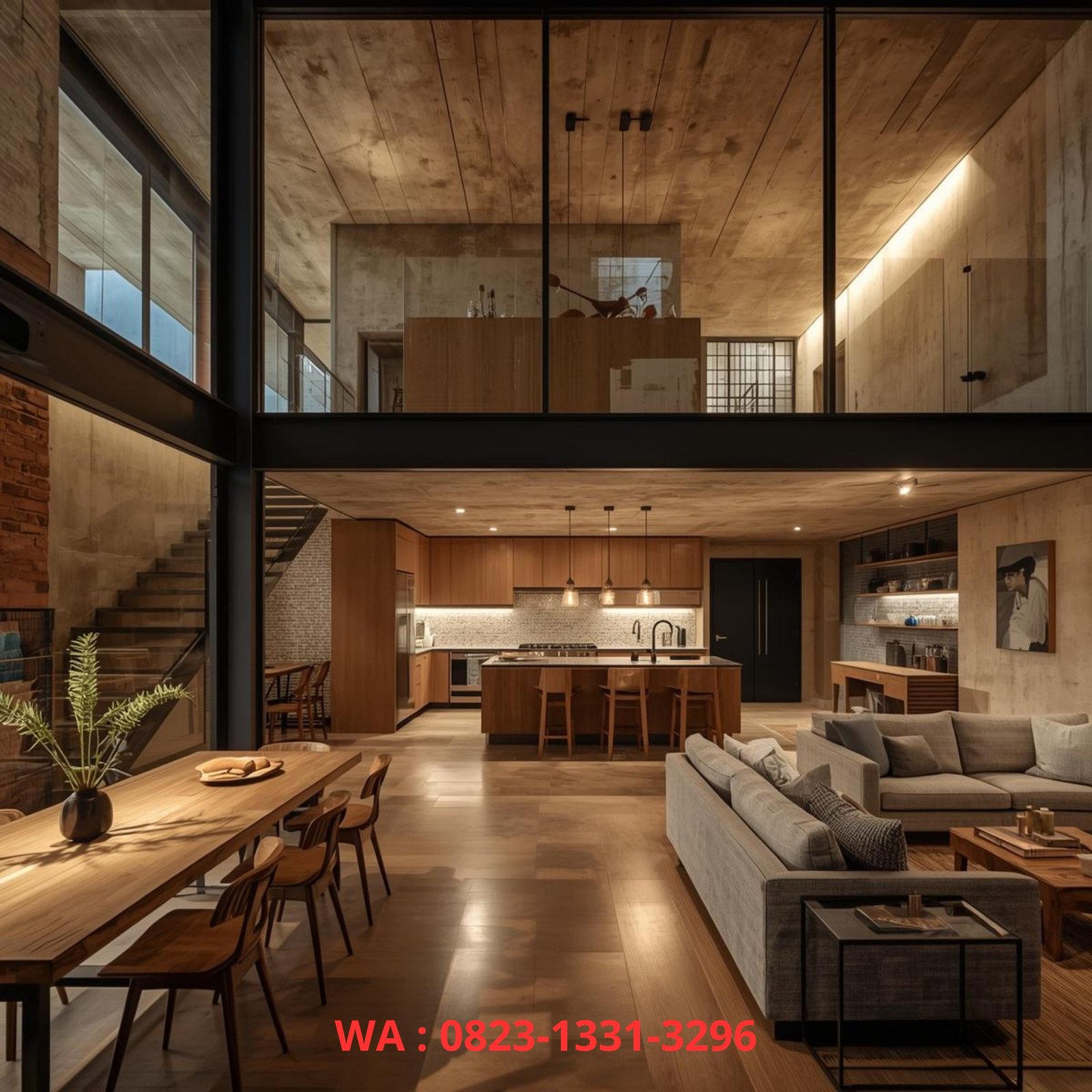 Desain rumah open space modern