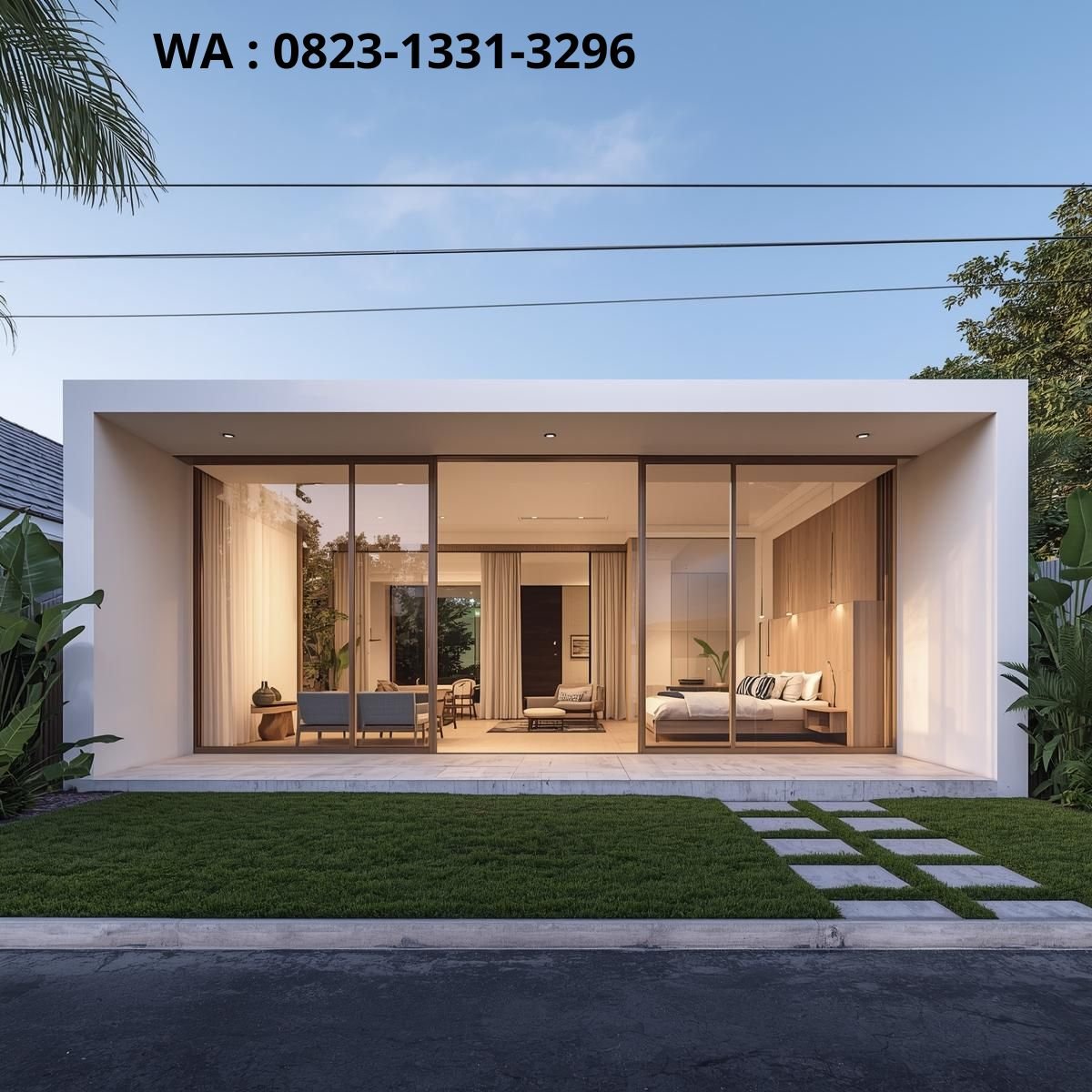 RUMAH MINIMALIS 2 KAMAR DENGAN TAMAN