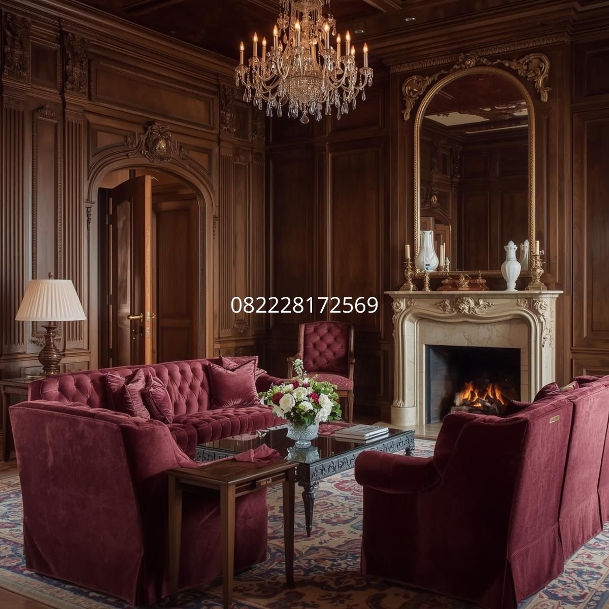 Ruang tamu klasik elegan