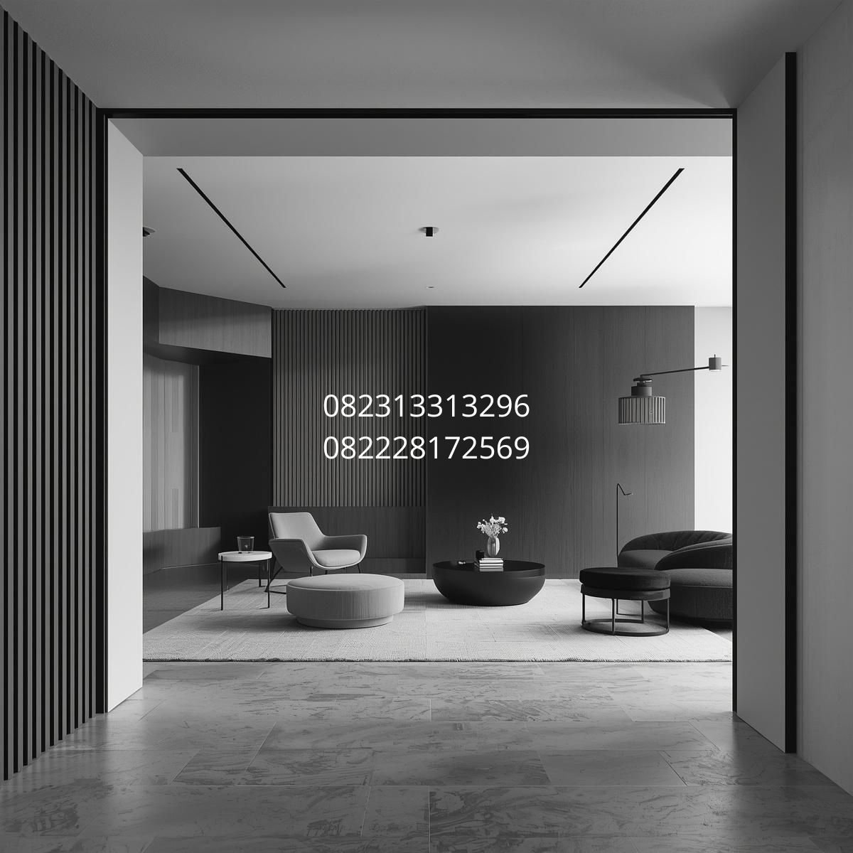 interior minimalis hitam putih