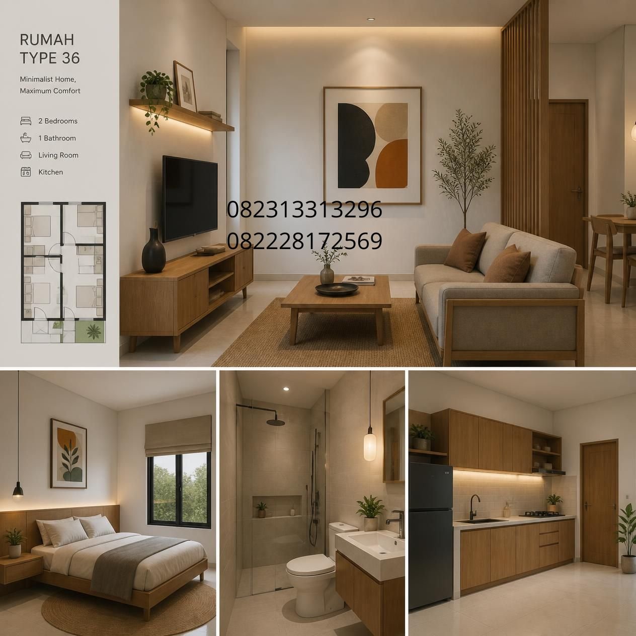 desain ruang tamu type 36
