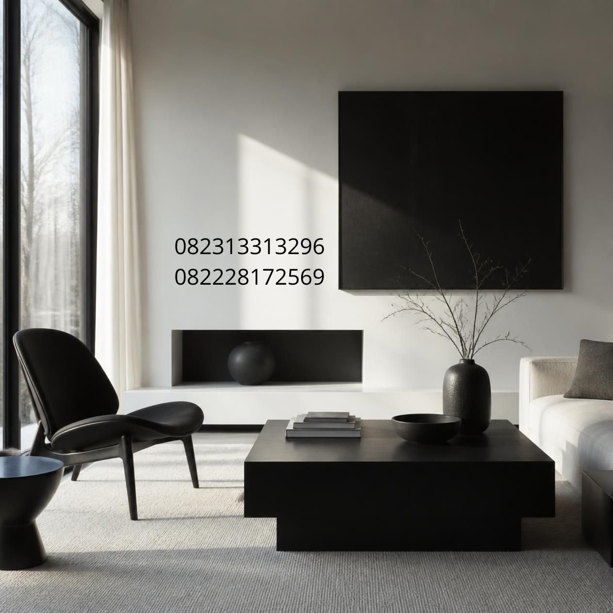 desain rumah hitam putih elegan