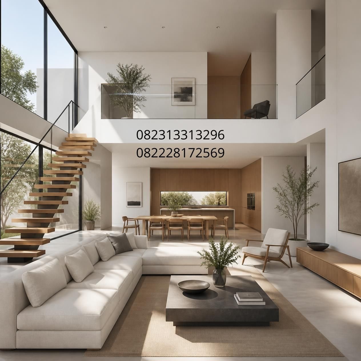 interior rumah 2 lantai elegan