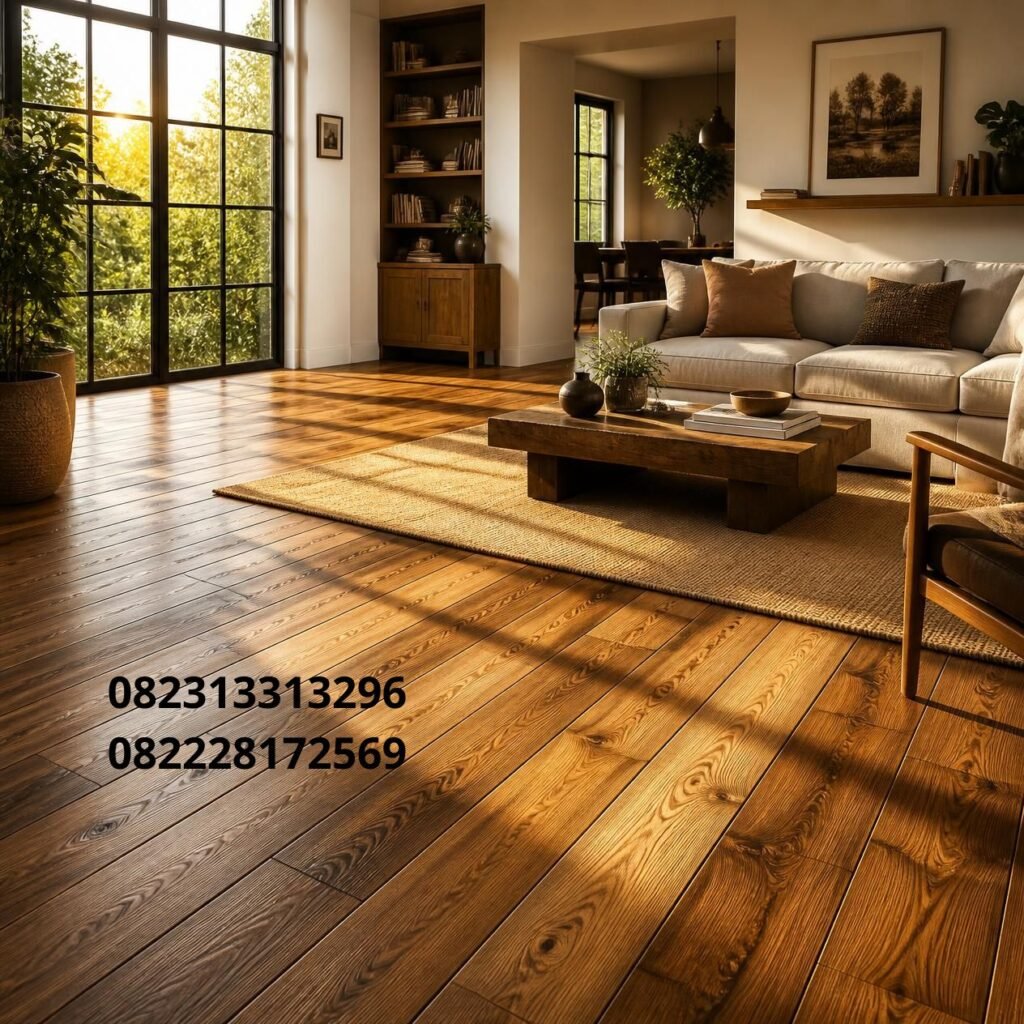 Lantai Kayu Modern Ruang Tamu