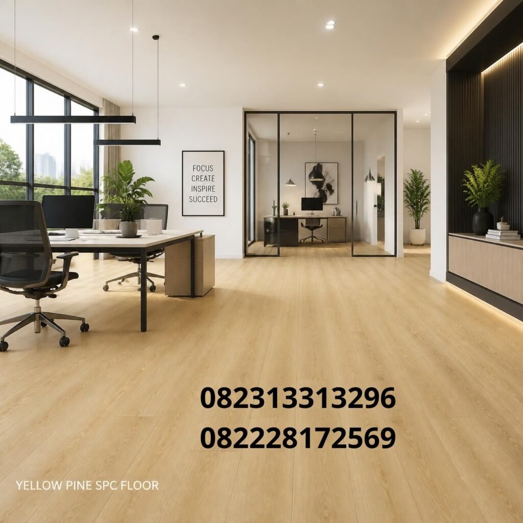 Lantai SPC Motif Kayu Yellow Pine