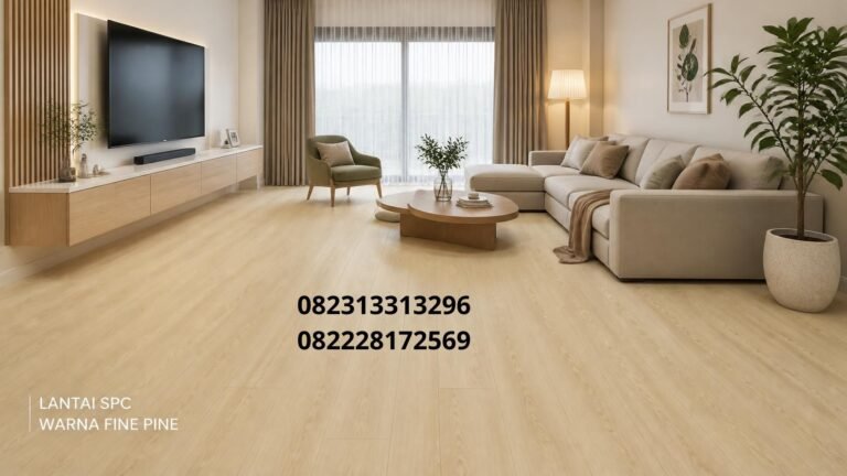 Lantai SPC warna Fine Pine