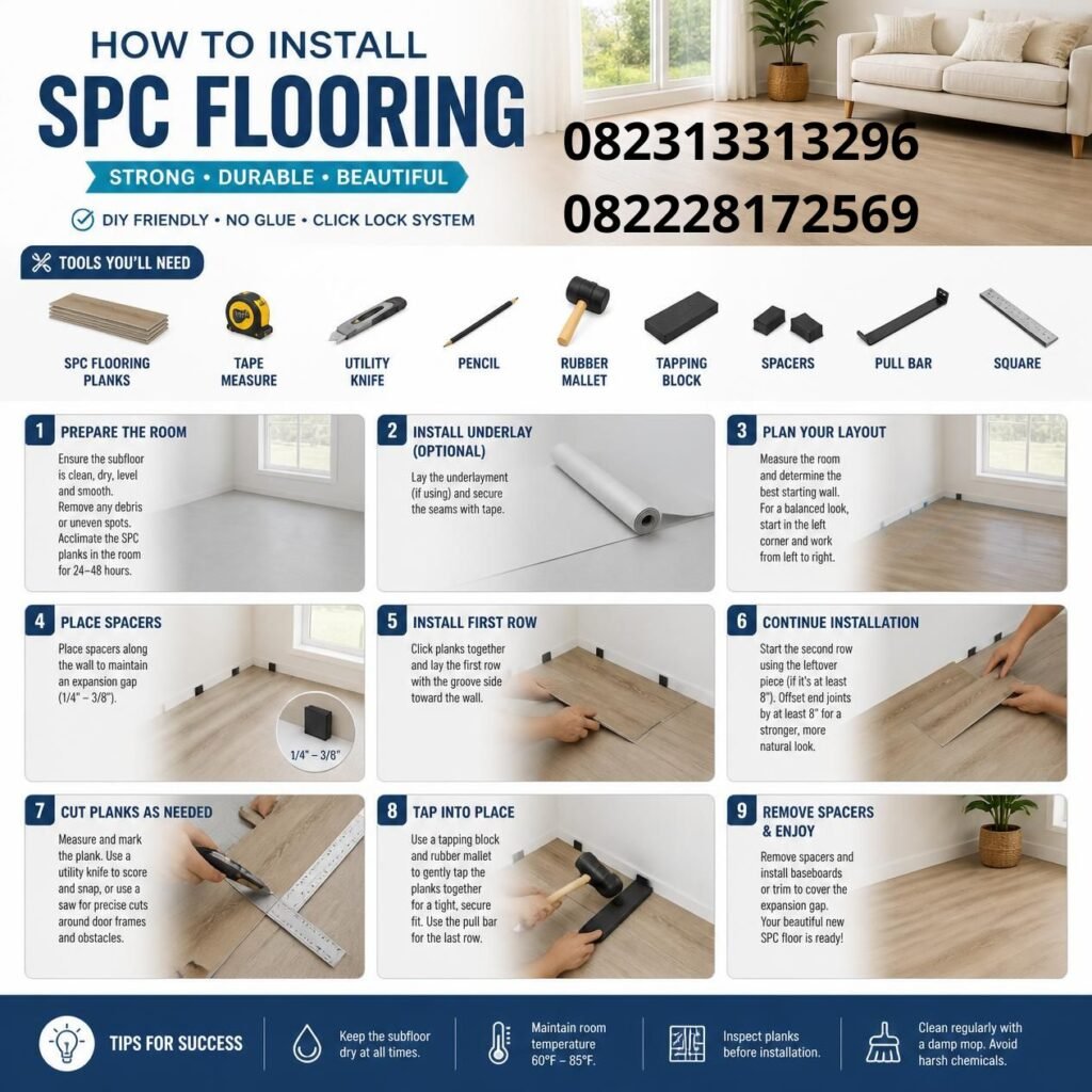 Cara Instalasi Lantai SPC