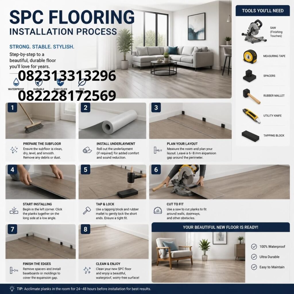 Cara Memasang Lantai SPC Sendiri