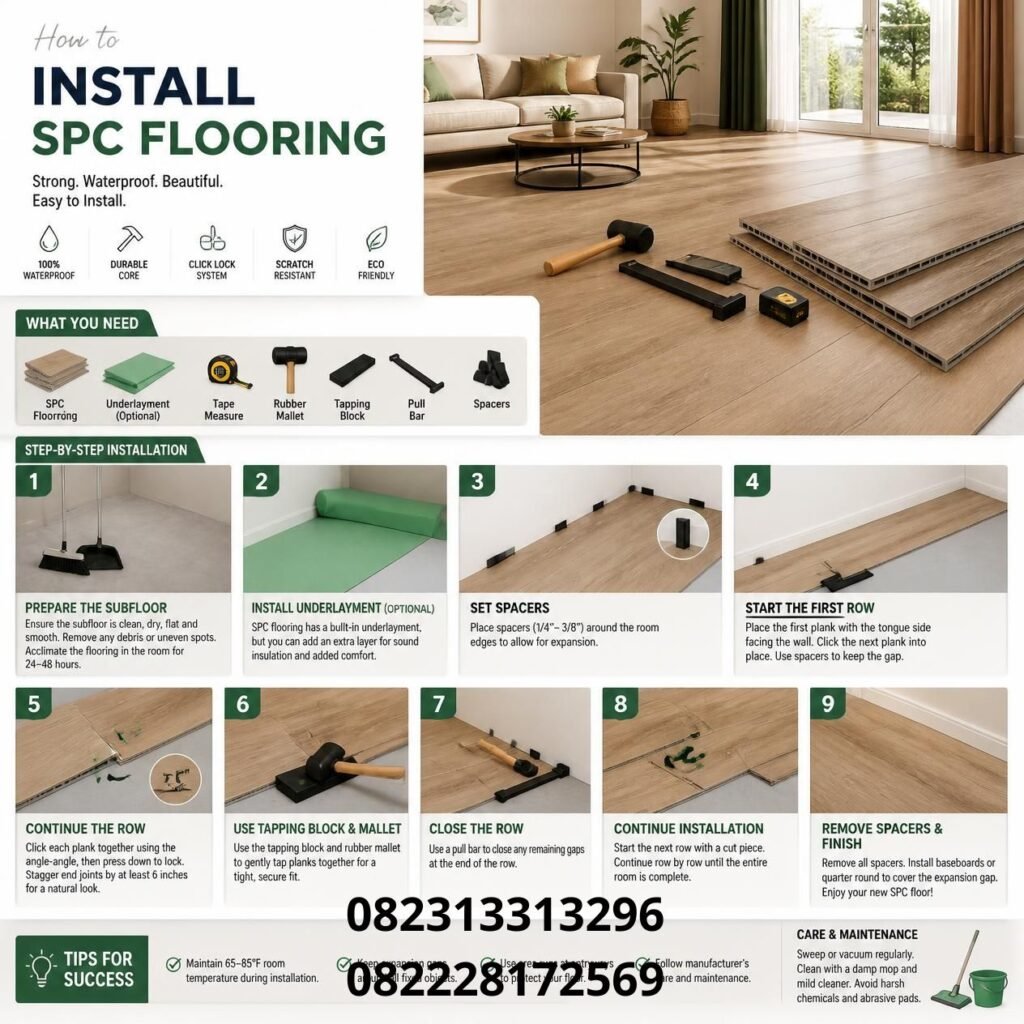 Cara Pasang SPC Flooring