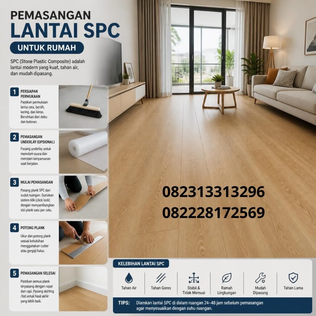Harga Pemasangan Lantai SPC Rumah