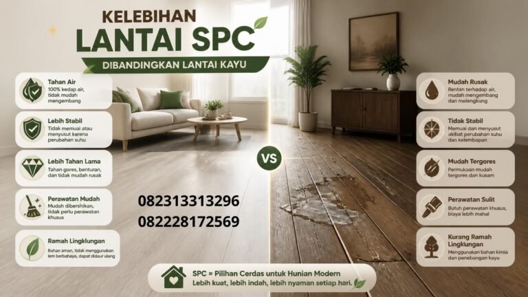 Kelebihan lantai SPC dibandingkan lantai kayu