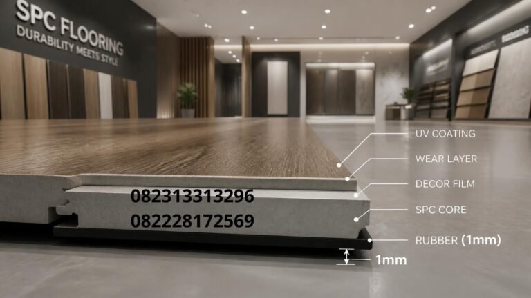 Ketebalan Lantai SPC dengan Karet 1mm