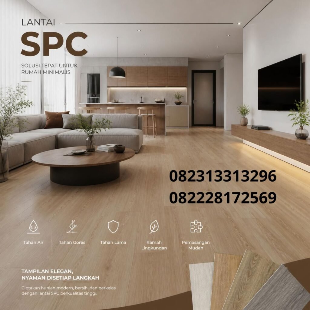 Lantai SPC interior minimalis