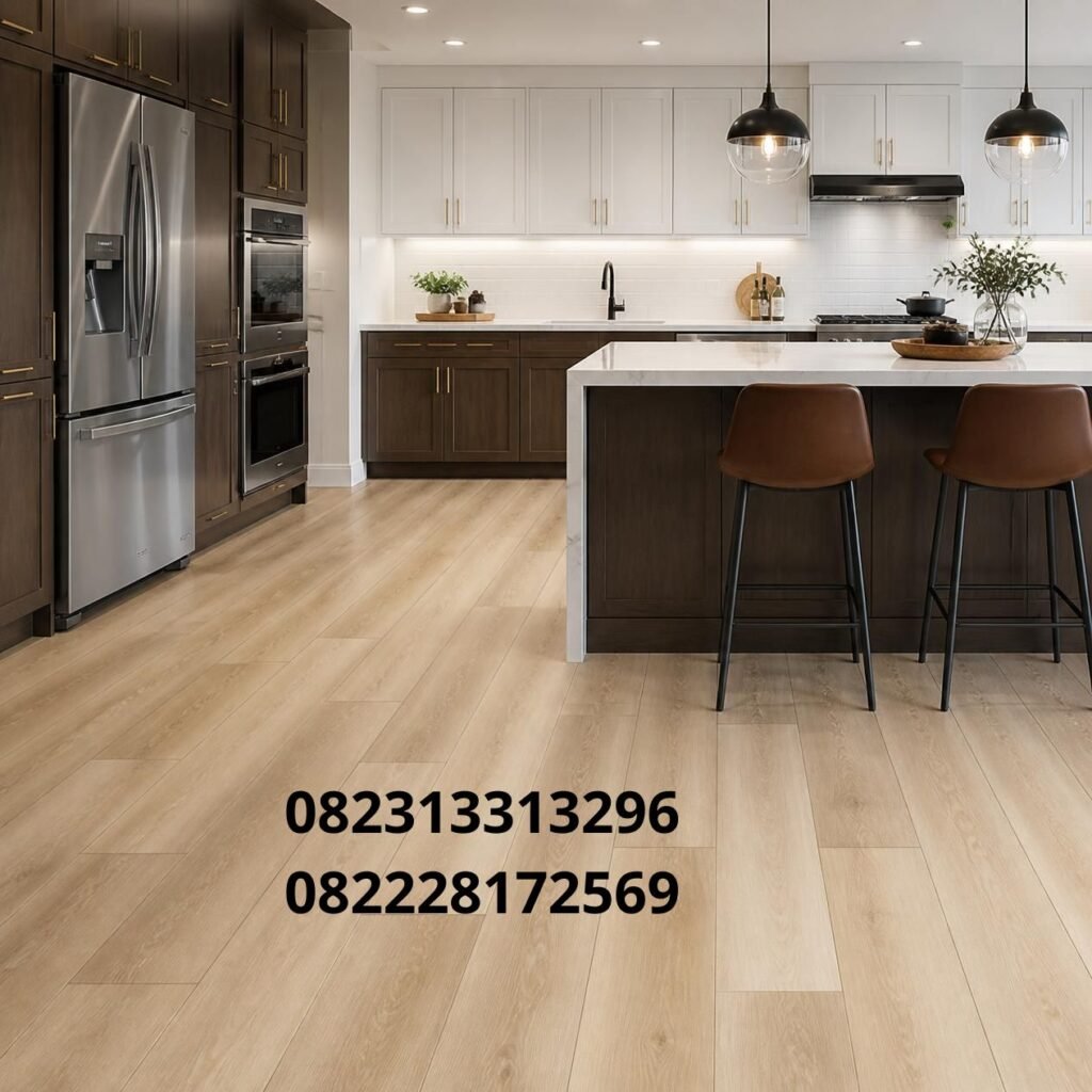 Lantai SPC premium ukuran 180 x 1220 mm