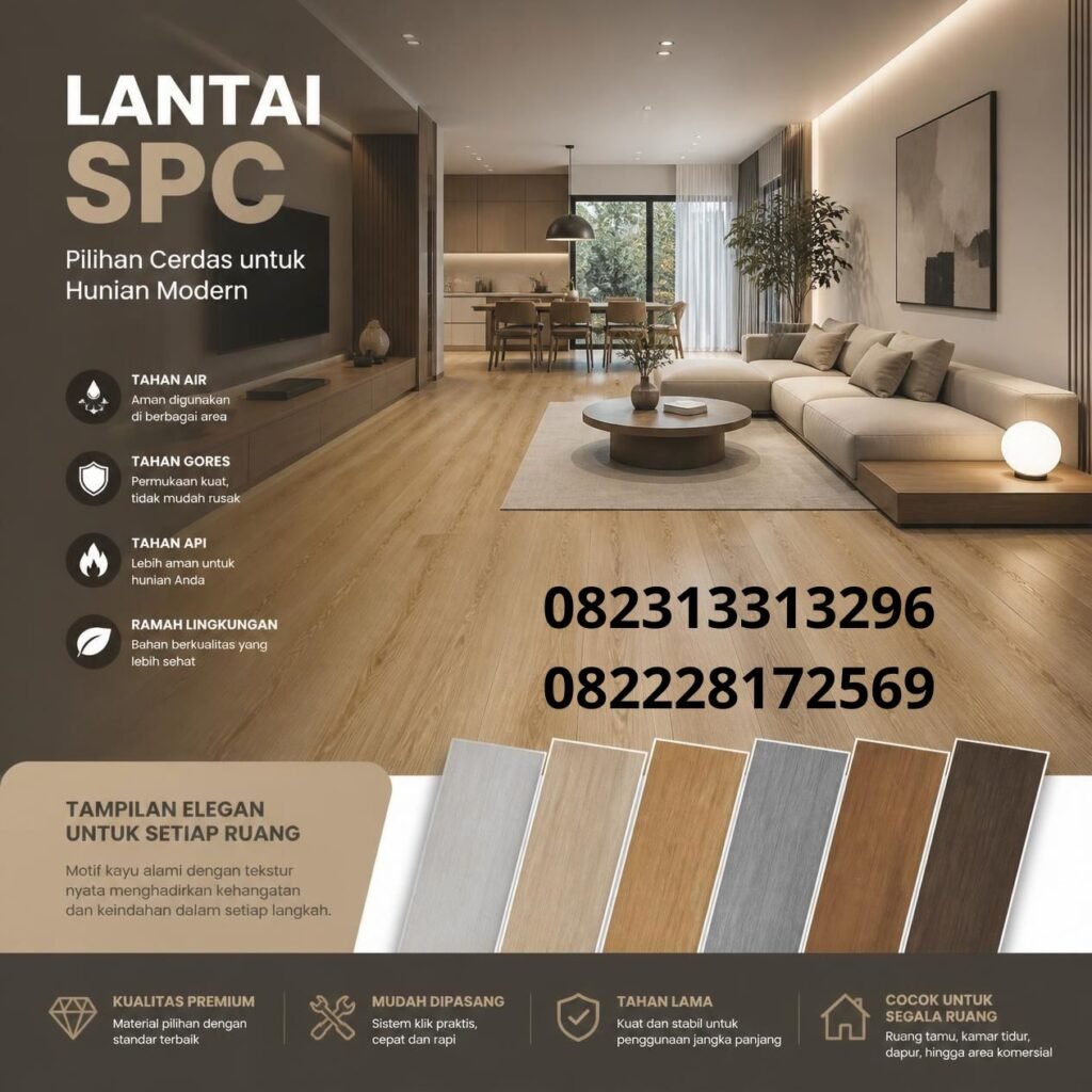 Lantai SPC rumah modern