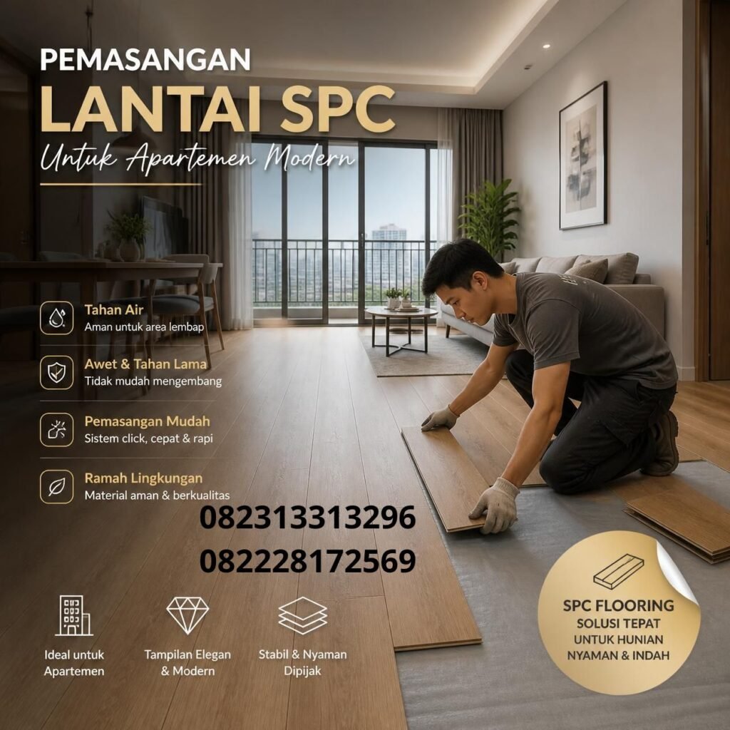 Pasang SPC Flooring Apartemen