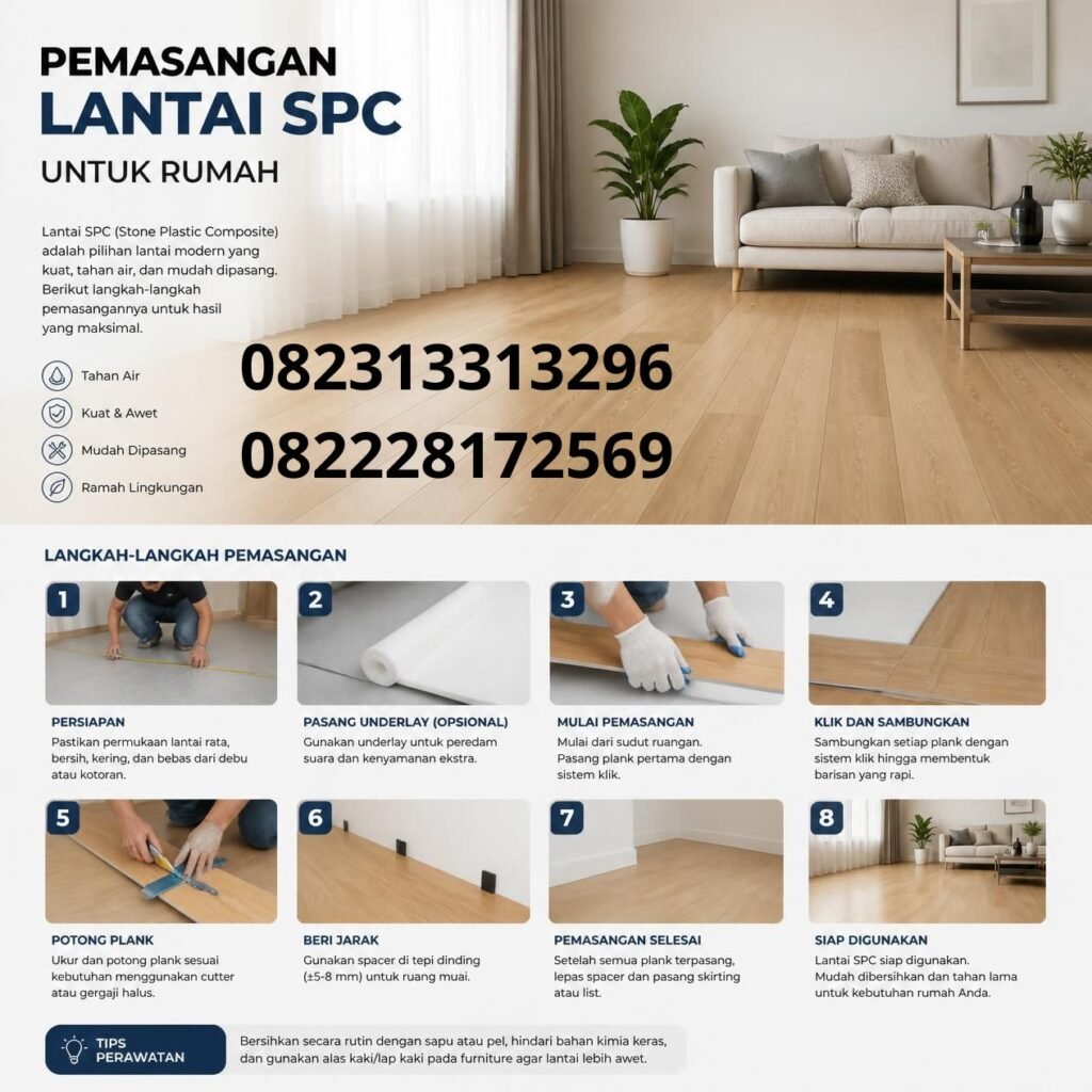 Pemasangan Lantai SPC Profesional