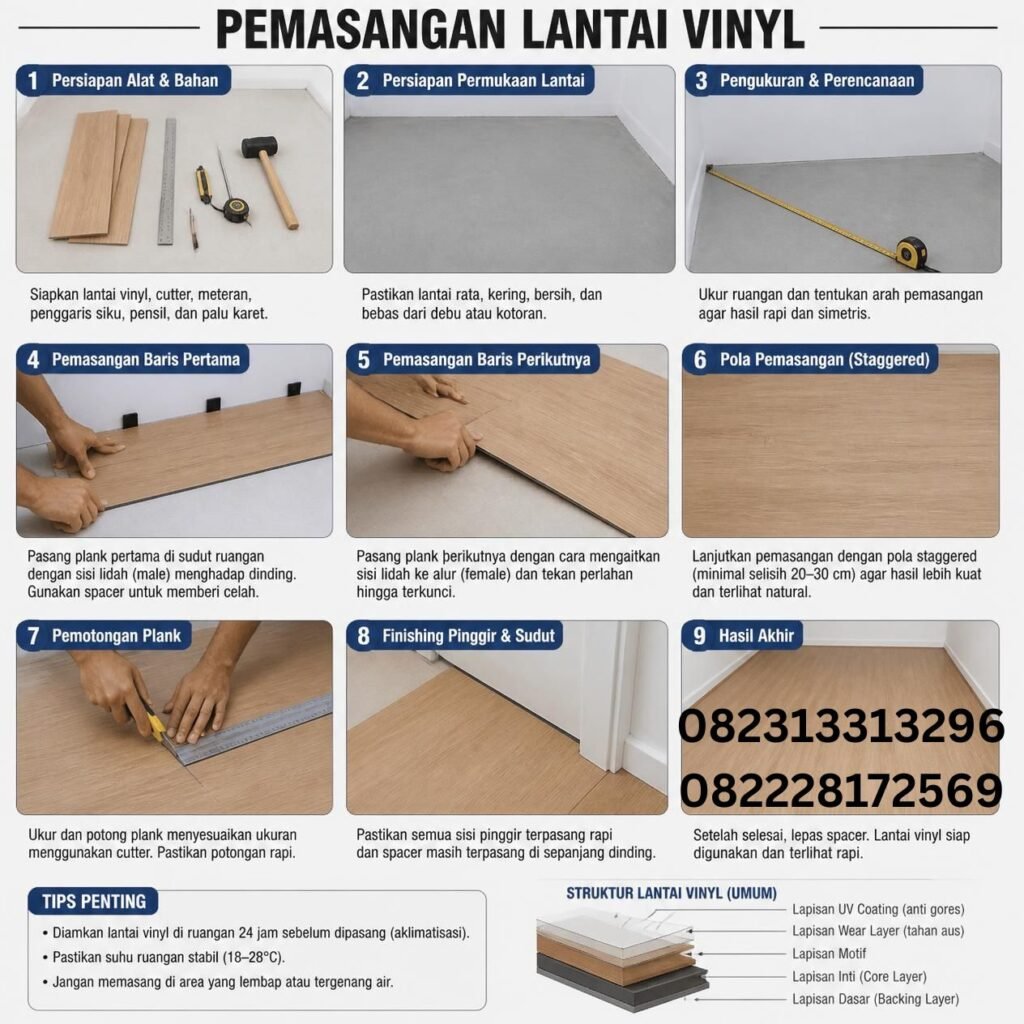 Pemasangan Vinyl Lantai Rumah