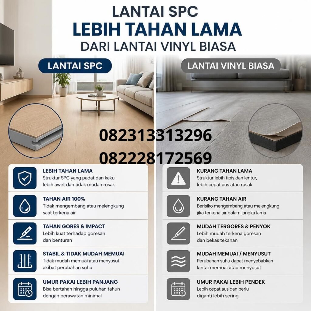 Perbandingan Lantai SPC dan Vinyl