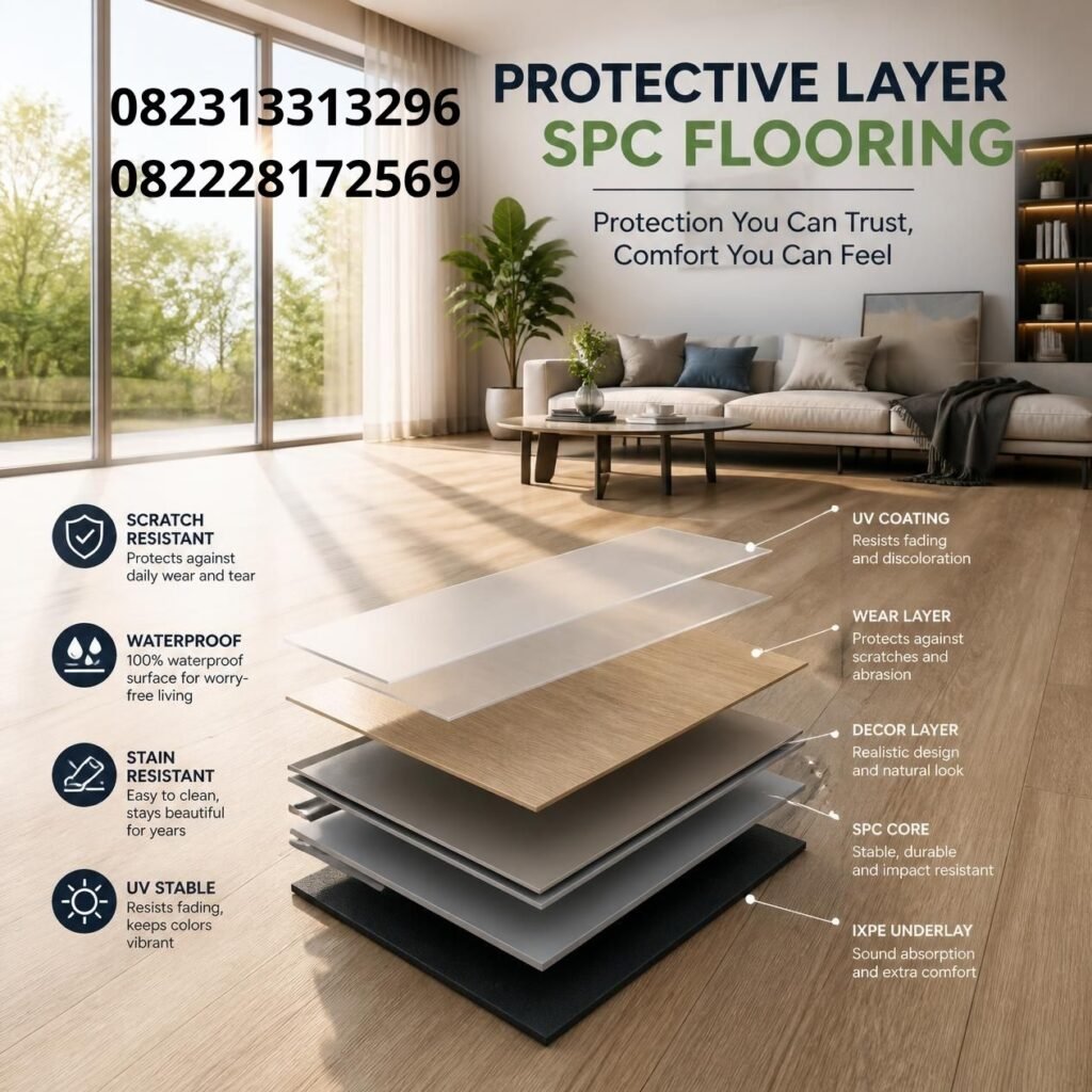 Protective Layer Lantai SPC Berkualitas