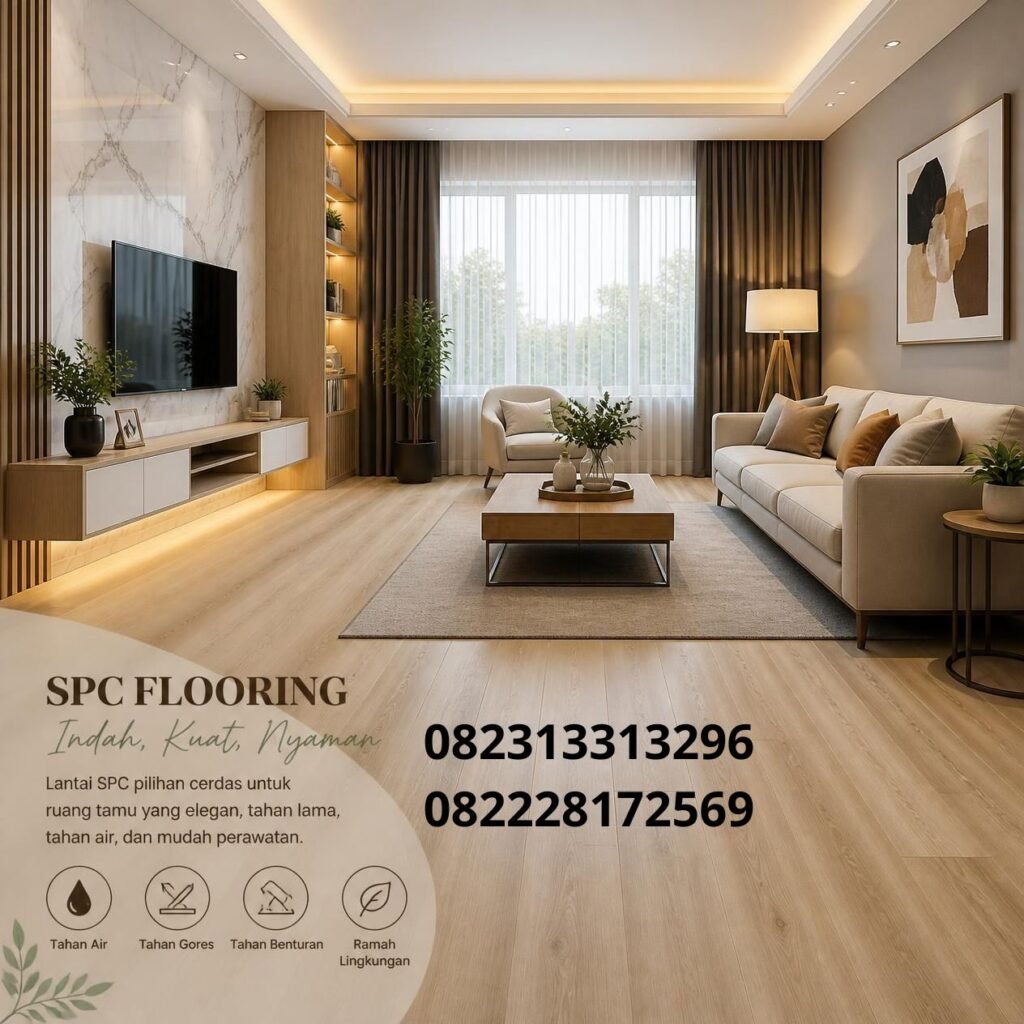 Ruang Tamu Lantai SPC Minimalis