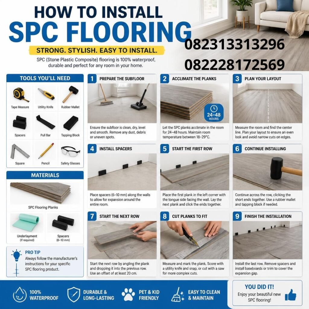 Tutorial Pasang Lantai SPC
