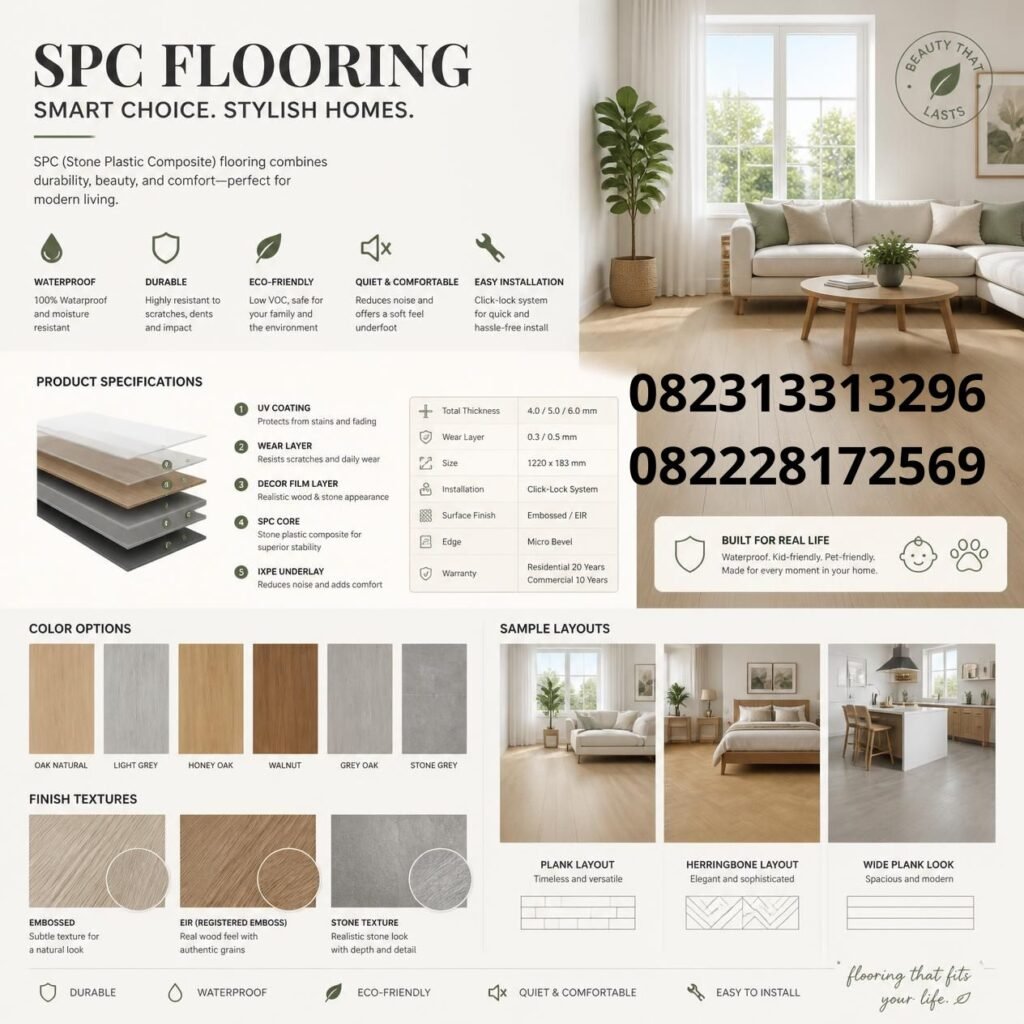Ukuran lantai SPC untuk rumah