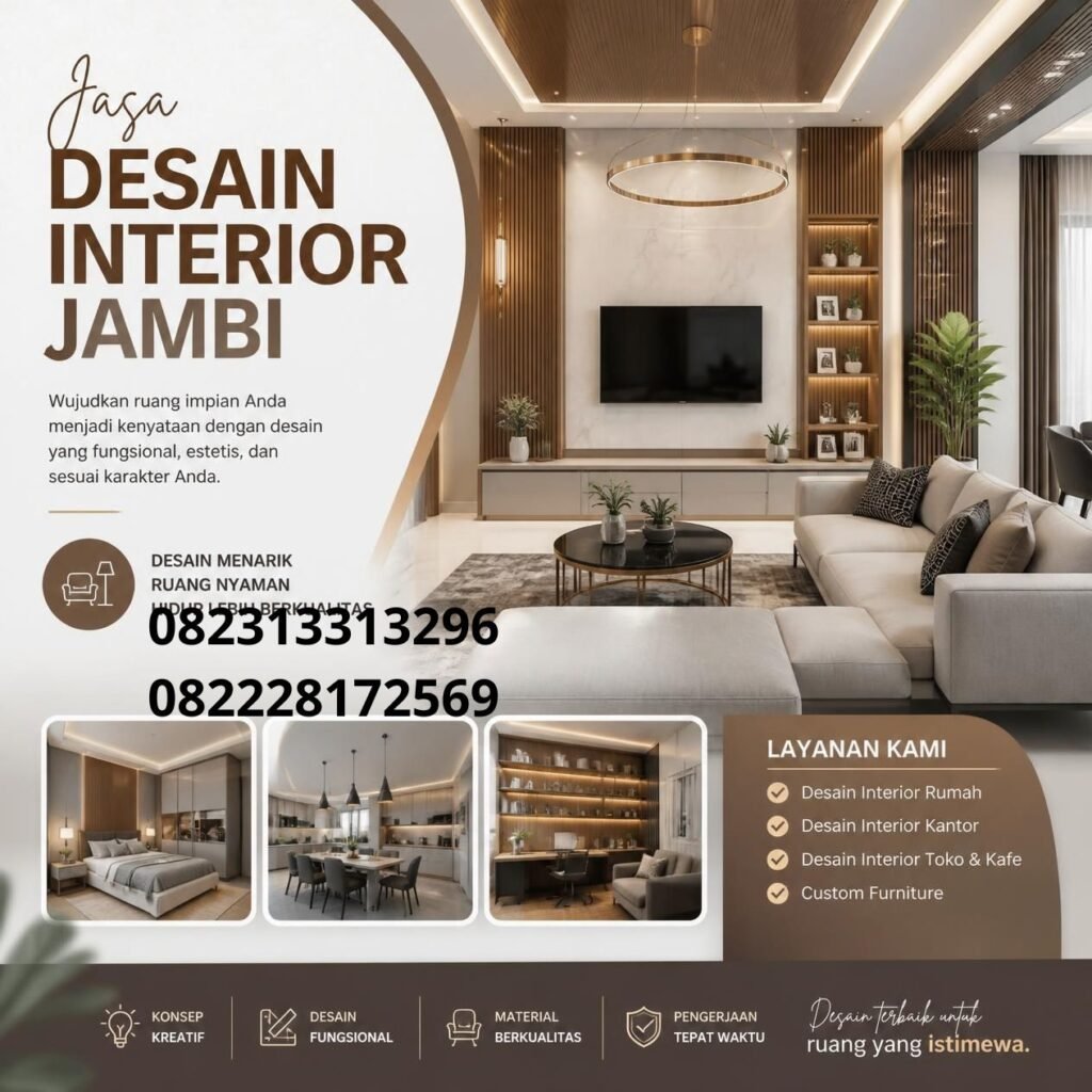 Desain interior rumah modern Jambi